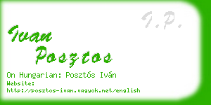ivan posztos business card